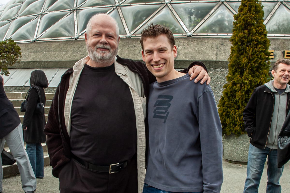 The organ players outside the Bloedel Conservatory